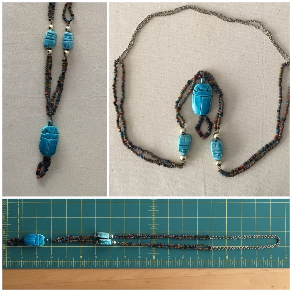Egyptian necklace with turquoise.